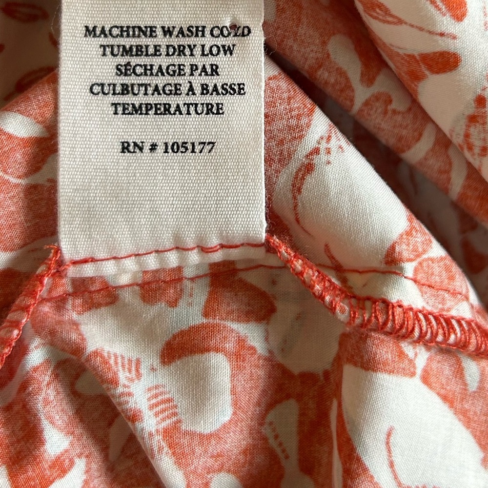 ULLA JOHNSON Delila Midi Ruffle Floral Dress Orange Blossom Sz 4 - Picture 14 of 15